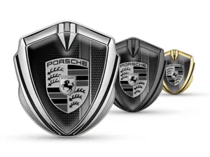Porsche Badge Auto Lusso Stile Tuning Splendente